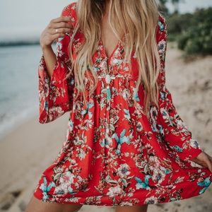 XIX Palms floral dress